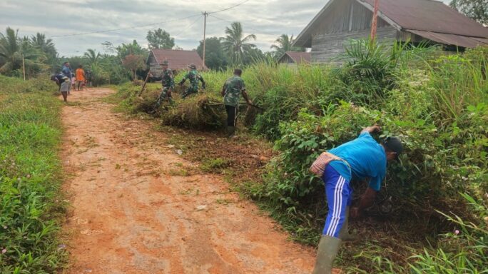 Satgas Pamtas Statis RI-PNG Yonif 111/KB Ajak Masyarakat Budayakan Hidup Sehat Dan Bersih
