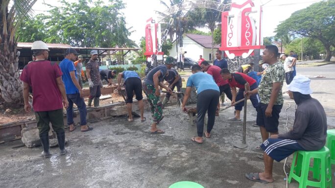 Warga Asrama PHB Lampreit Gotong Royong Sambut Hari Kemerdekaan RI ke-79.