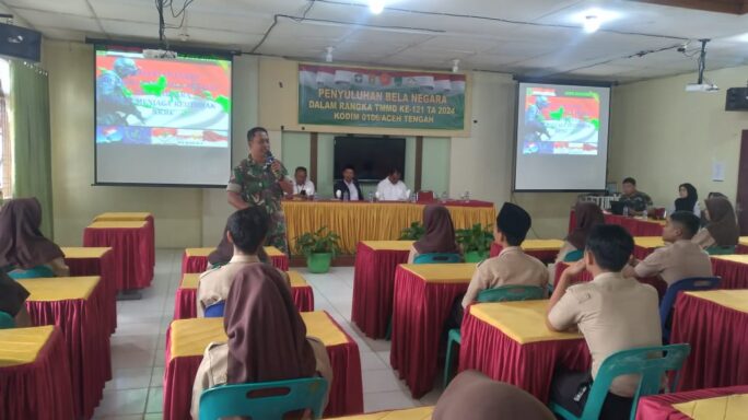TMMD Ke 121 Perkuat Wawasan Kebangsaan Di Siswa SMK 1 Takengon