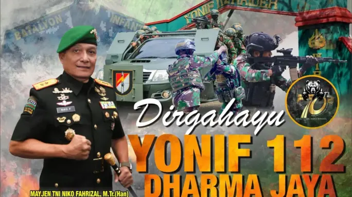 DIRGAHAYU YONIF 112/DHARMA JAYA YANG KE – 70 TAHUN