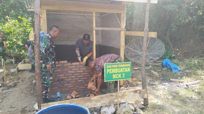 Pembangunan MCK Program TMMD Segera Selesai