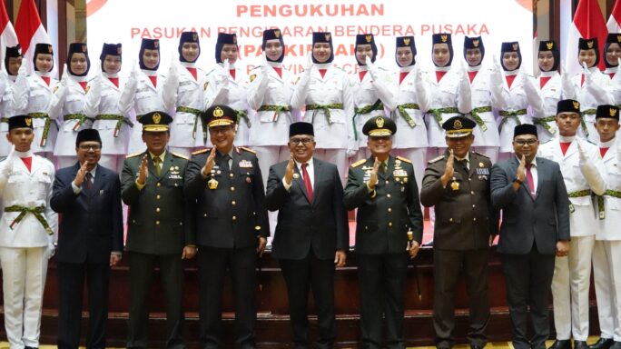 Pangdam IM Hadiri Pengukuhan Paskibraka Banda Aceh Tahun 2024.