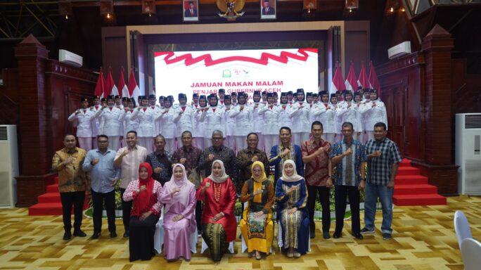 Inspektur Kodam Iskandar Muda Hadiri Jamuan Makan Malam Bersama Paskibraka Provinsi Aceh.