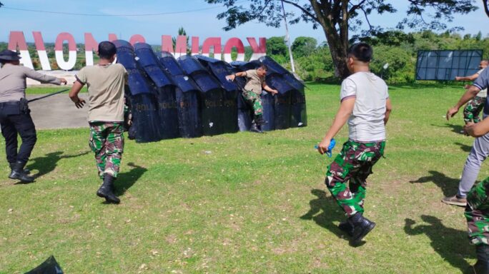 Sambut Pilkada, TNI Polri di Abdya Latihan Bersama PHH