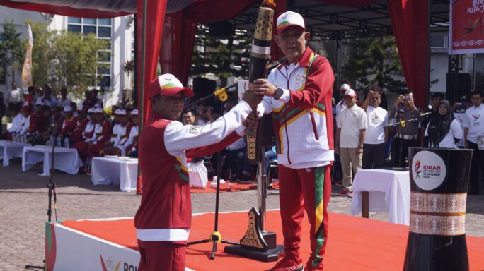 Dandim 0119/BM Bersama Forkopimda Sambut Kirab Api PON Ke XXI Aceh – Sumut Di Bener Meriah