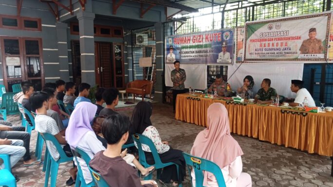 Bati Tuud Koramil 0108-04/Babussalam Serma Arifin Jadiri Sosialisasi Pencegahan Dan Pemberantasan Narkoba.