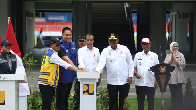 Pangdam IM Hadiri Peresmian Stadion H. Dimurthala oleh Presiden Joko Widodo untuk Persiapan PON XXI Aceh-Sumut 2024