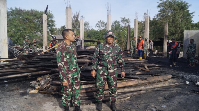 Dandim 0119/BM, Tinjau Satu Unit Rumah Hangus Terbakar Di Bener Meriah