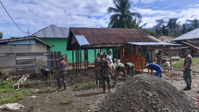 Program RTLH Kodim 0108/Agara Gelar Bedah Rumah Warga Kurang Mampu.