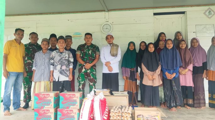 Danbrigif 25/Siwah Berikan Bantuan Sembako ke Ponpes dan Panti Asuhan