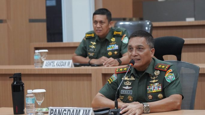 Pangdam IM Hadiri Video Conference Exit Briefing Pangkogabwilhan I