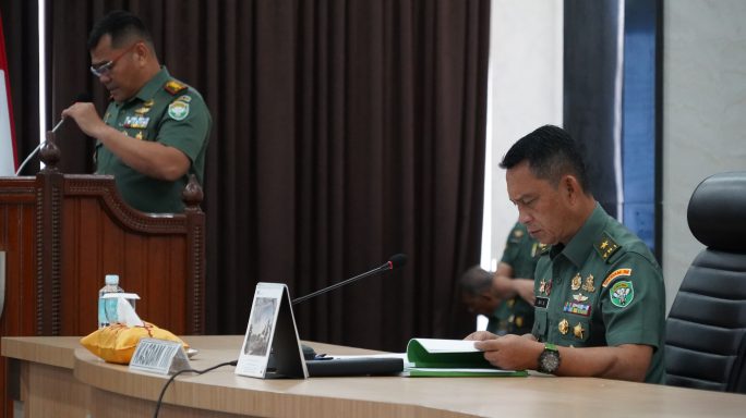 Kasdam Iskandar Muda Pimpin Rapat Persiapan Latihan Posko I Korem 011/Lilawangsa