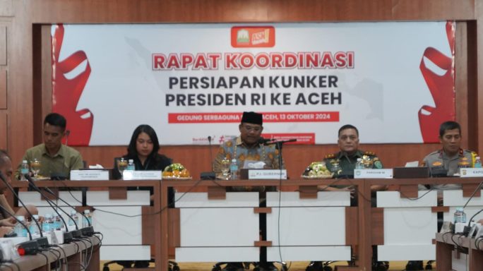 Pangdam IM Hadiri Rakorwil Persiapan Kunjungan Kerja Presiden Joko Widodo ke Prov. Aceh.