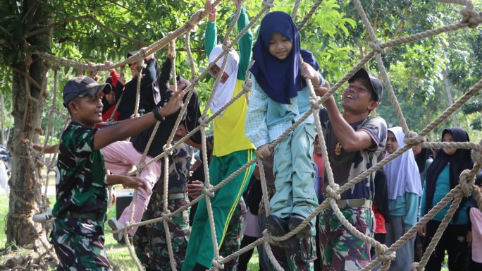 Melalui Outbond, Kodim 0104/Atim Bentuk Generasi Tangguh dan Berkarakter