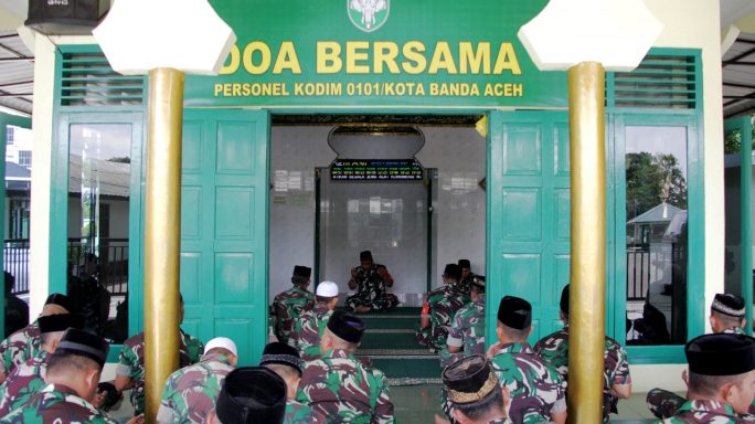 Khidmat, Kodim 0101/Kota Banda Aceh Gelar Doa Bersama Sambut Hari Pahlawan 2024