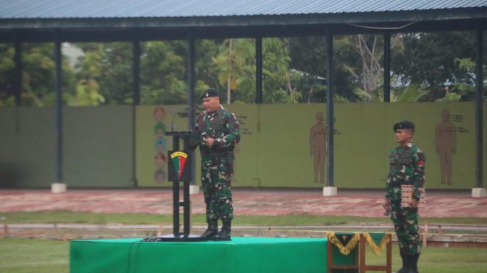 Upacara Bendera Bulanan, Danbrigif 25/Siwah Sampaikan Amanat Kasad