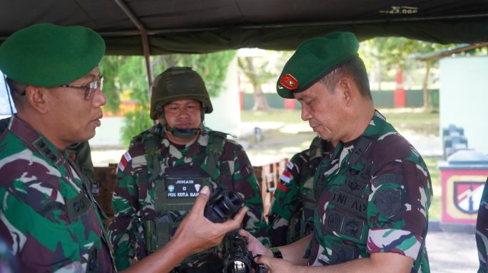 Kasdam IM Laksanakan Riksiapops Satgas Yonif 112/Dharma Jaya.