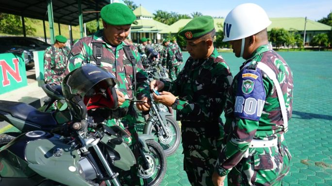 Cek Kelengkapan Dan Kelayakan Kendaraan, Kodim 0117/Aceh Tamiang Lakukan Pemeriksaan Kendaraan Dinas