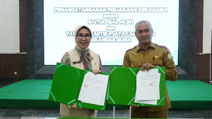 Yayasan Kartika Jaya Cabang XIV Iskandar Muda Jalin kerja sama dengan Baitul Mal Aceh.