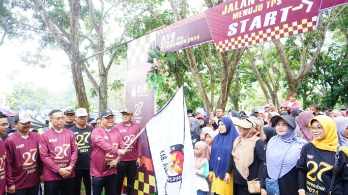 Dandim 0117/Aceh Tamiang Hadiri Kegiatan Jalan Santai Ajak Masyarakat Menuju TPS