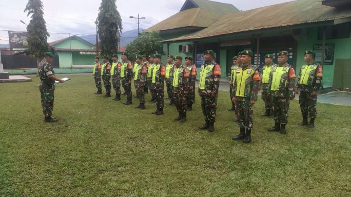 Jaga Keamanan Dan Ketertiban Masa Kampanye Pilkada Personel Kodim 0108/Agara Siaga Di Wilayah Binaan