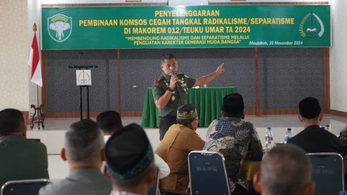 Korem 012/TU Adakan Komsos Cegah Radikalisme dan Separatisme