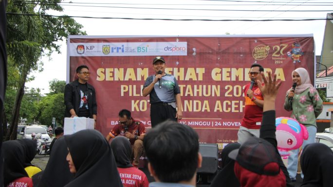 Kasdim 0101/Kota Banda Aceh Hadiri Senam Sehat Gembira Pilkada 2024: Energi Positif Menuju Pemilu Damai