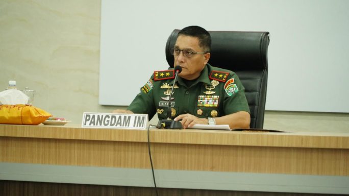 Pangdam IM Terima Paparan Peleton Beranting Yudha Wastu Pramuka Jaya 2024.