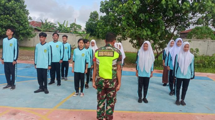 Pupuk Rasa Kekompakan Dan Disiplin Babinsa Latih PBB