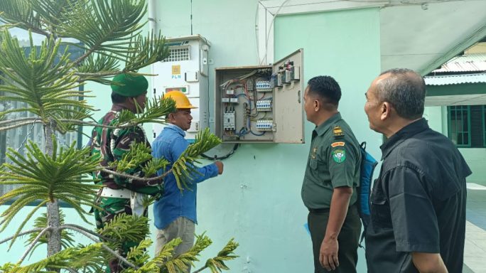 Kodim 0107/Aceh Selatan Gandeng PLN Untuk Periksa Instalasi Listrik Rumah Asrama