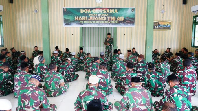 Wujud Syukur Kodim 0117/Aceh Tamiang Gelar Doa Bersama Peringati Hari Juang TNI AD Ke – 79 tahun 2024