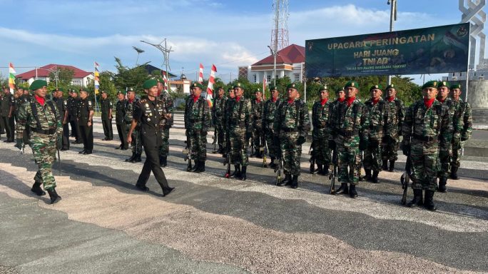 Dandim 0102/Pidie Pimpin Upacara Hari Juang TNI AD ke-79; Momentum Perkuat Sinergi dengan Rakyat