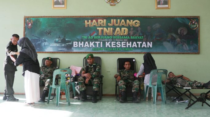 Kodim 0104/ Aceh Timur Sukses Cegah Krisis Darah: Semangat Juang di Hari Juang TNI AD ke-79