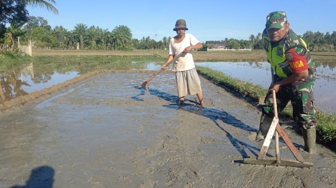 Penyiapan Lahan Pembibitan untuk Hanpagan oleh Sertu Edi Merenda