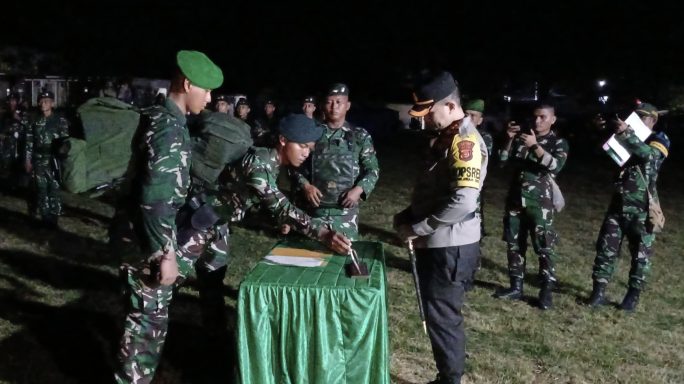 Serah Terima Simbol Peleton YWPJ Etape Ketiga dari Yonif 116/GS kepada Yonif R 115 /ML di Meureudu Berlangsung Khidmat