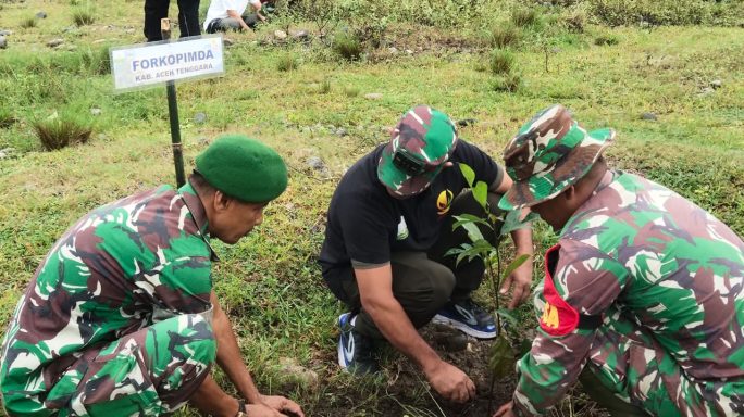 kodim 0108/Agara Laksanakan Penghijauan Serentak Di Seluruh Jajaran