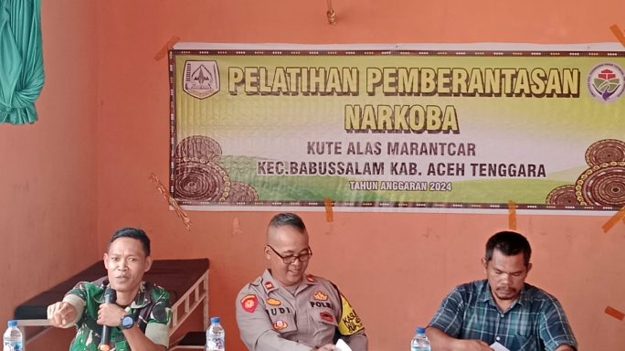 Danramil 0108-04/Babussalam Sebagai Nara Sumber Sosialisasi Pencegahan Dan Pemberantasan Narkoba
