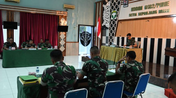 Dandim Pidie Pimpin Sidang Pangkar Usul Kenaikan Pangkat Periode 01-10-2025