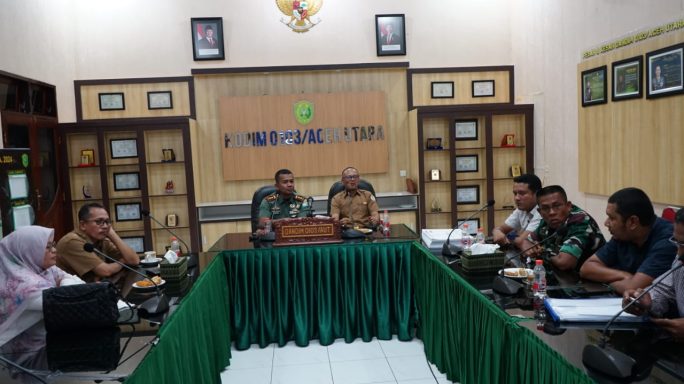 Dandim 0103/Aceh Utara Rakor Persiapan Oplah Tahun 2025 Di Aceh Utara.