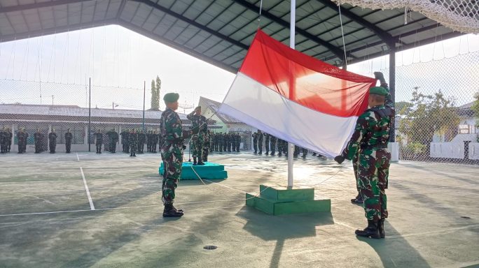 Kodim 0102/Pidie Gelar Upacara Bendera Mingguan, Perkuat Jiwa Nasionalisme Prajurit