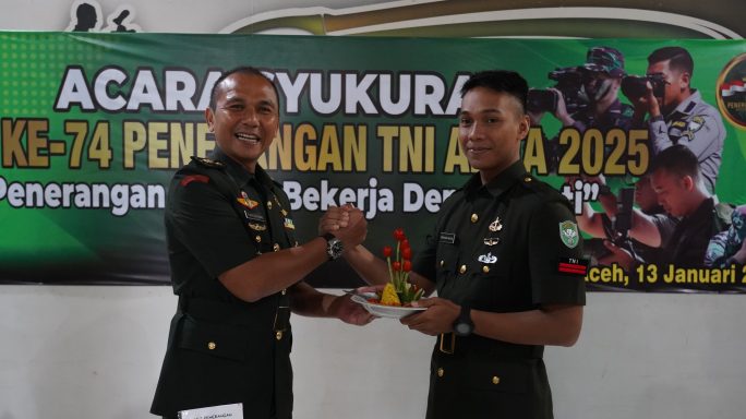 Penerangan Kodam IM Gelar Syukuran HUT Ke-74 Penerangan TNI AD.