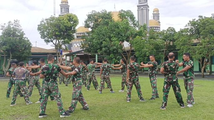 Kodim 0108/Agara Gelar Latihan Beladiri Taktis GunaTingkatkan Kesiapan Prajurit
