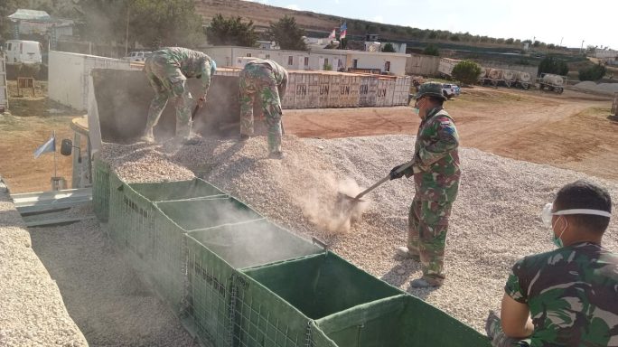 TNI Kodam IM Bangun Bunker Kuat di Wilayah Misi PBB.