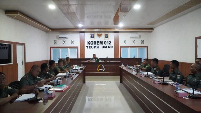 Danrem 012/TU Pimpin Sidang Pankar Jabatan Perwira dan Usul kenaikan Pangkat 