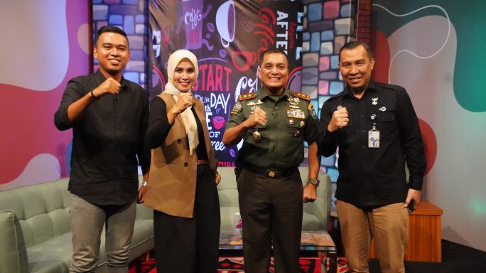 Pangdam Iskandar Muda Ucapkan Selamat HUT Ke-32 TVRI Aceh.