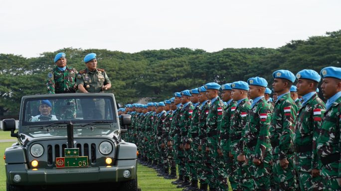 Pangdam IM Pimpin Upacara Pemberangkatan Satgas Yonmek TNI Konga XXIII-S UNIFIL ke Lebanon.