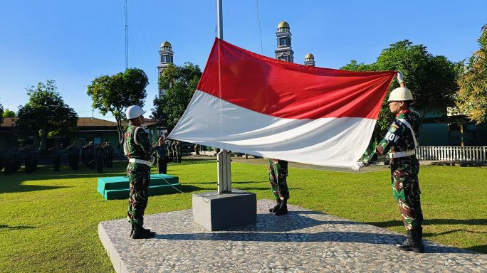 Kodim 0108/Agara Laksanakan Upacara Bendera