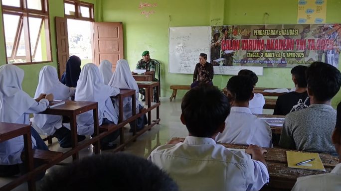 Koramil 0108-05/Lawe Alas Sosialisasi Rekrutmen TNI AD Gratis Di Sekolah