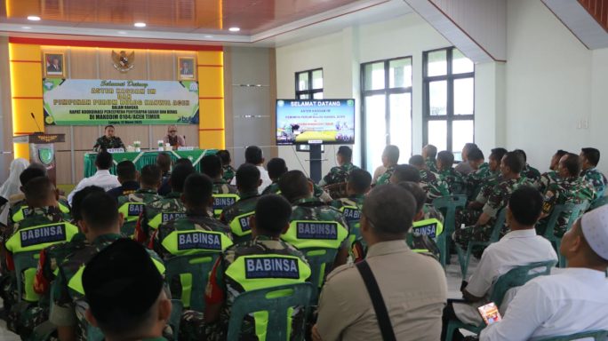 Aster Kasdam IM dan Kabulog Aceh Gelar Rapat Koordinasi Percepatan Serapan Gabah di Makodim 0104/Aceh Timur