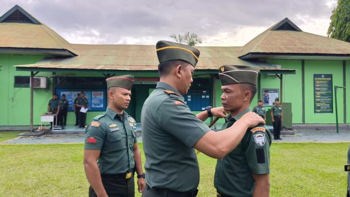 Kodim 0108/Agara Gelar Acara Kenaikan Pangkat